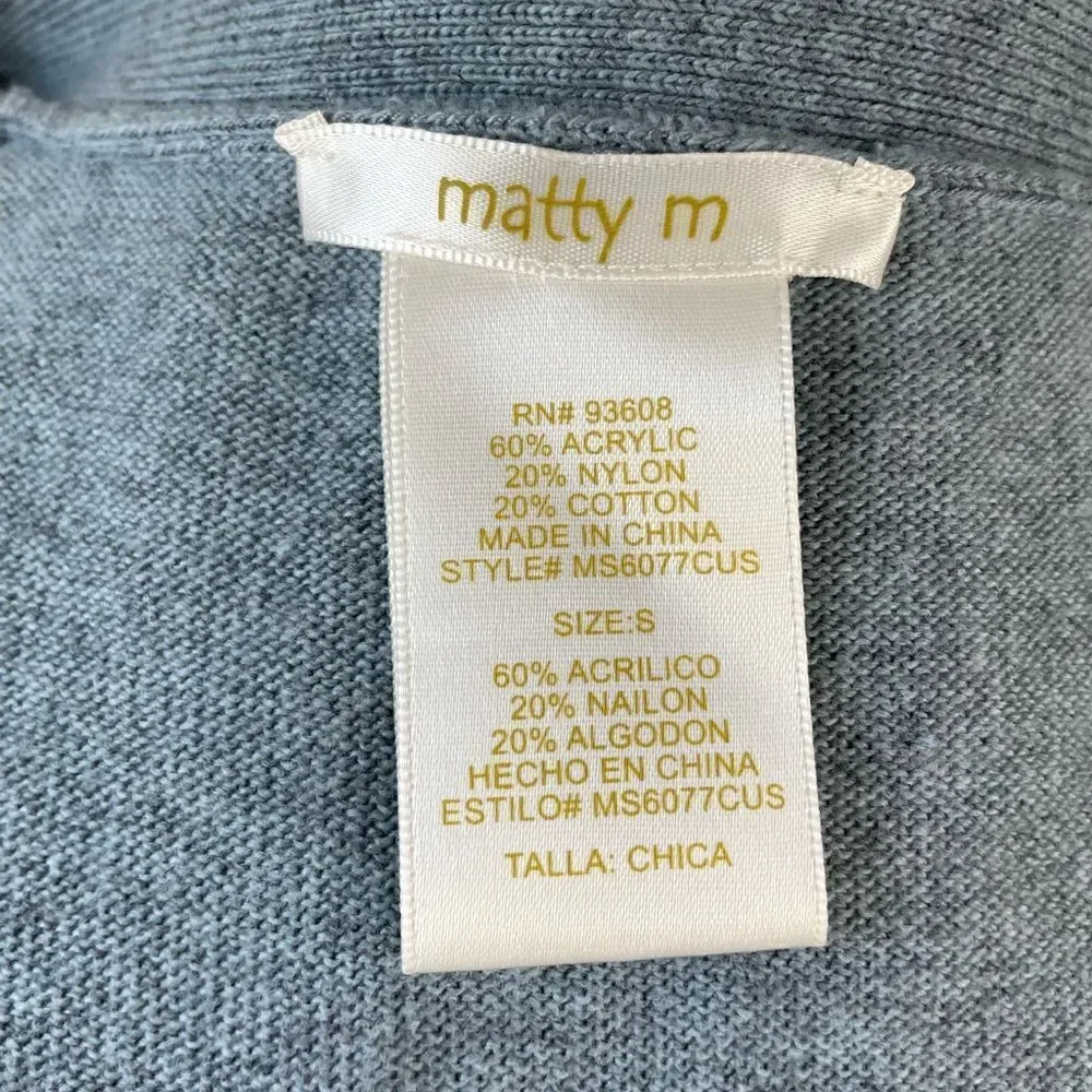 Matty M Extra Long Cardigan Sweater Size S EUC